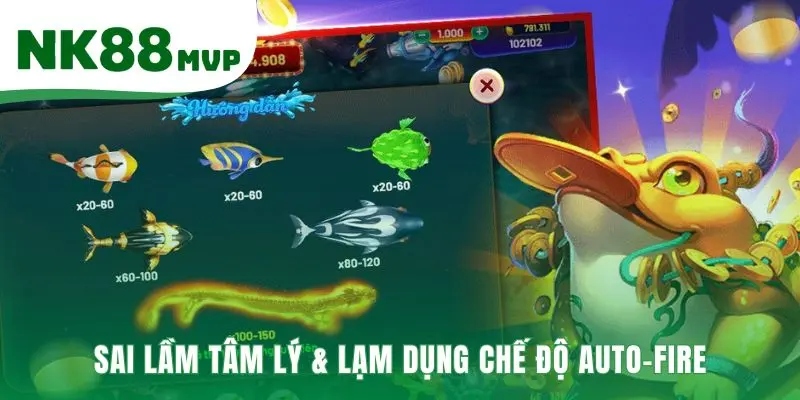 Lỗi Thường Gặp Khi Chơi Bắn Cá Online Tại Nhà Cái NK88 MVP 3 Tâm lý thiếu kiên nhẫn và auto-fire ngốn sạch tiền